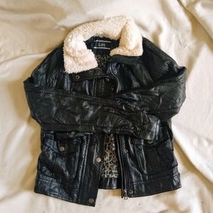 Luz Faux Leather Bomber Jacket